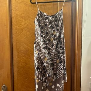 Manila Grace one shoulder silk slip dress